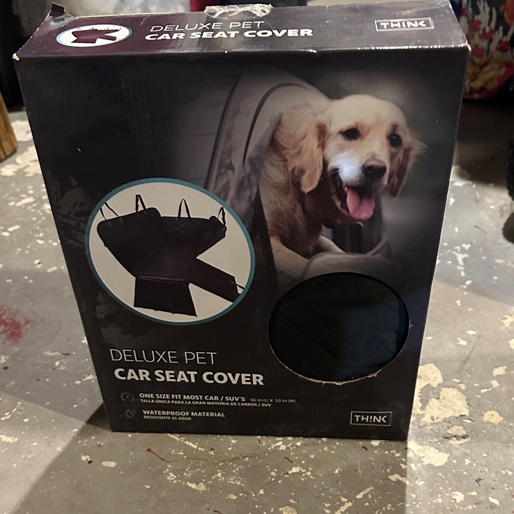 Think! Deluxe Pet Car Seat Cover - Black